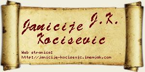 Janićije Kočišević vizit kartica